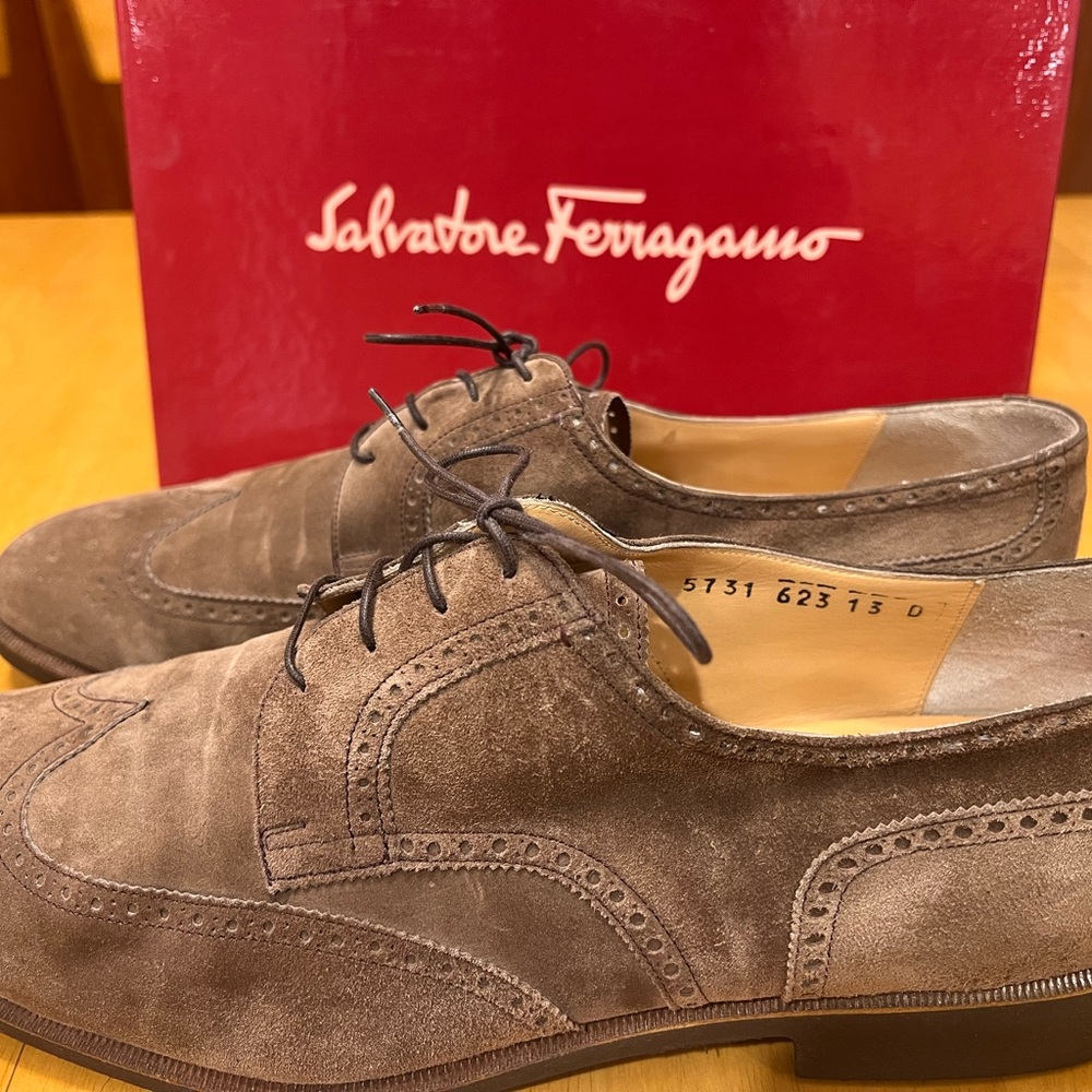 Salvatore Ferragamo Darnet Oxford Wingtip Suede